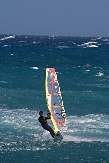 Rough Sea Waves Imprime: Windsurfer
