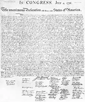 American Independence Day Imprime: Declaration of Independence
