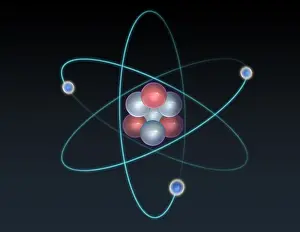 Chemical Element Illustration Imprime: Lithium Atomic Model