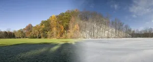 Scenic Countryside Views Imprime: Composite of Fall and Winter