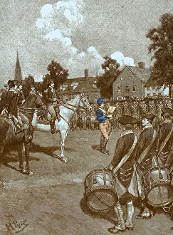 Revolutionary War Era Imprime: Reading of Declaration of Independence, 1776