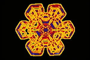 Crystal Ice Structure Imprime: Snowflake